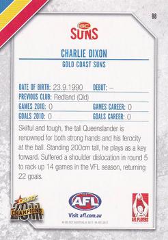 2011 Select AFL Champions #88 Charlie Dixon Back